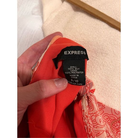 VINTAGE Express One Shoulder Pink Scarf Dress - Picture 5 of 7